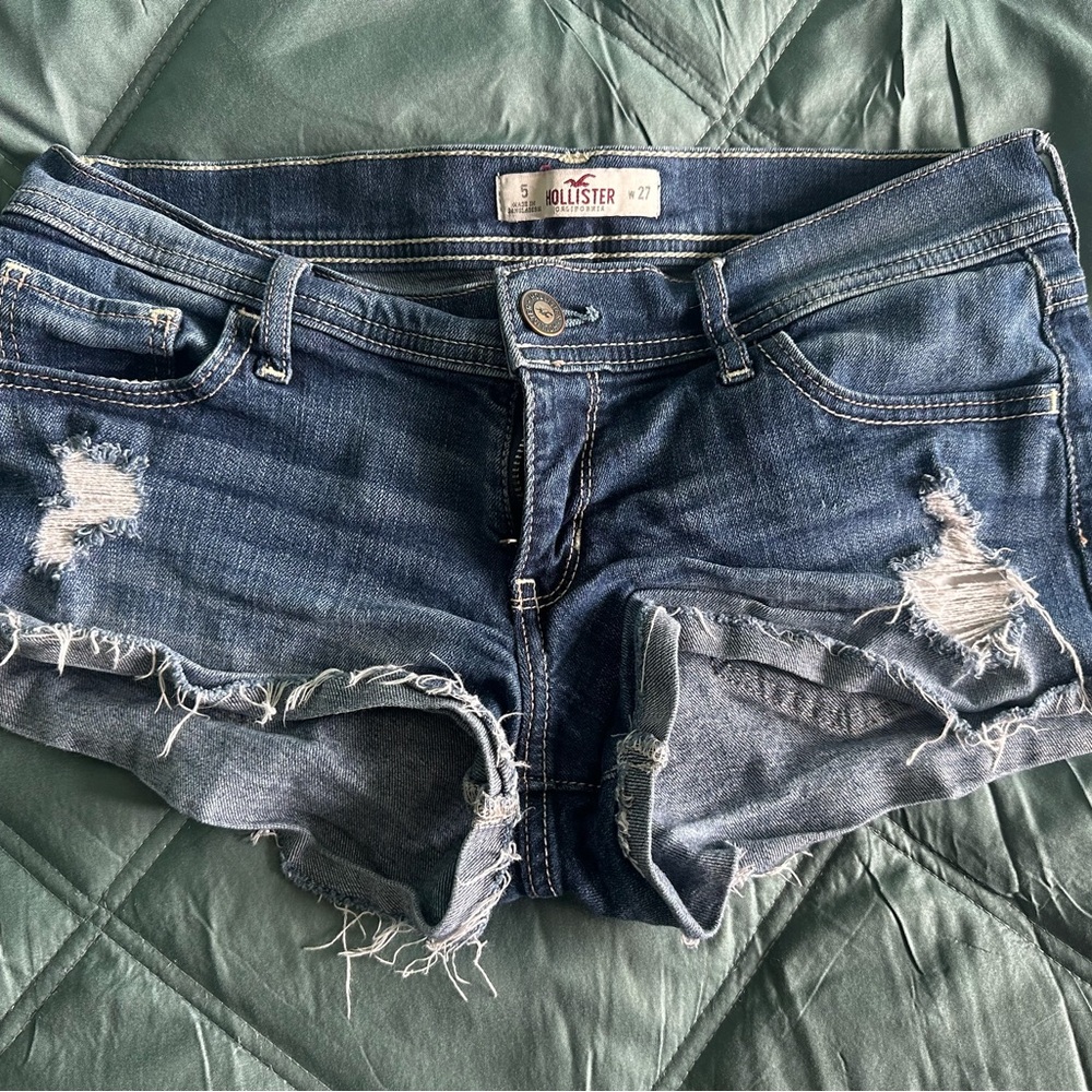 Hollister size 5 blue Jean short shorts